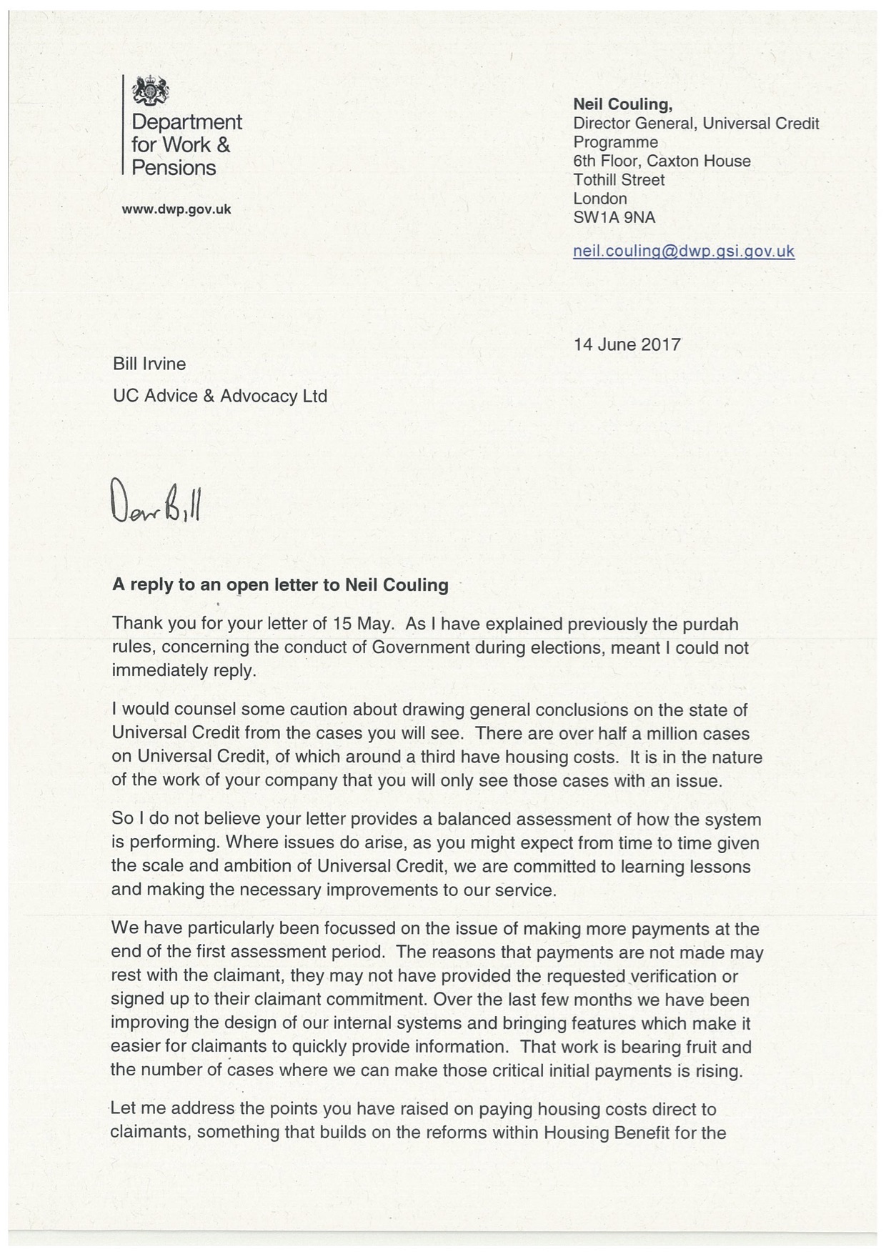 What Is A Universal Credit Award Letter